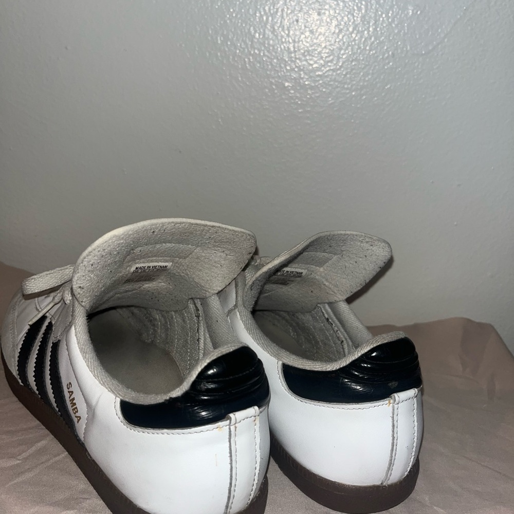 Adidas Samba Classic Men's Shoes - White and Black - Picture 3 of 5